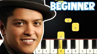 Count On Me - Bruno Mars | Beginner Piano Tutorial | Easy Piano