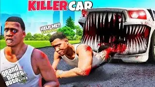 GTA 5 : Cursed killer horror car | killer horror car attack on franklin in (GTA V MOD)