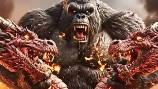 🔥 King Kong vs Twin Fire Dragons | Fury of the Beast Unleashed 🦍🐲🐲