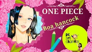 how to draw anime girl | boa hancock drawing | anime one piece | cómo dibujar a girl #pcartchannel