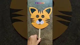 🐅Diy Animal face mask #diy #diycrafts #papercraft #trending #animalmask #viral @Nehachaurasia131
