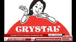 Homeshop18.com - Crystal 4 Pcs Induction Cookware Set