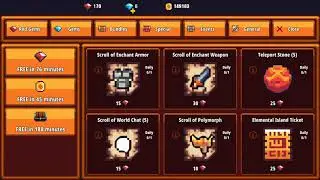 How to open lucky chest like a noob - Pixel Knights Online | Unboxing #1