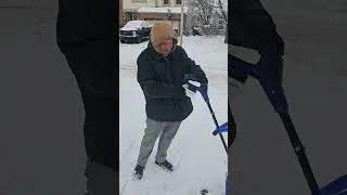 Clearing Snow Made EASY! ❄️ Snow Joe Cordless Shovel in Action! 💪 #snow #productreview #review
