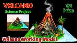 Volcano Working Model | Super Easy Science Project | #volcano #schoolproject #scienceproject 