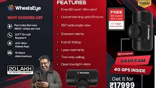 Wheelseye Dashcam Car Bus Truck Live Video Tracker #ytshorts #dashcam #gps 