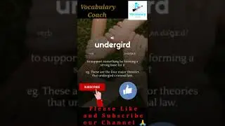 Verb (Undergird) | Meaning | Pronunciation | Sentence | #Shorts