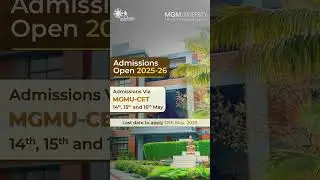 Admissions Open 2025-26  | Via MGMU-CET | MGM University