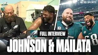 Jordan Mailata & Lane Johnson Discuss Leading Eagles O-Line, imitate each other's accents 🤣