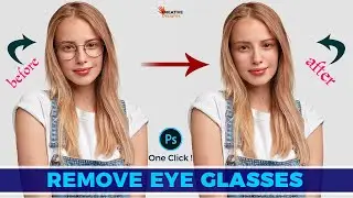 How to remove glasses in Photoshop || How to remove eye glasses in Photoshop
