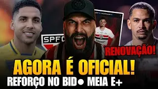 ACONTECEU HOJE! SPFC ACERTA CONTRATAÇÃO! CRESPO GANHA REFORÇO | NOVO MEIA; RENOVAÇÃO DO LUCIANO E+