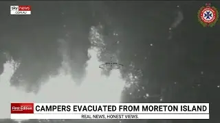 Campers forced to evacuate following major fire on Moreton Island