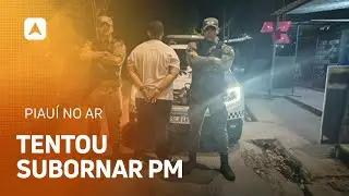 Suspeito tenta subornar PM ap&oacute;s ser preso com pistola 9mm em blitz do BPTran