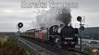 Steam Sprint Down the RRL | Steamrail - Eureka Express - July 2025 | R711 & A66