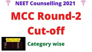 MCC Round-2 Cut-off🔥 NEET Cut-off Round-2