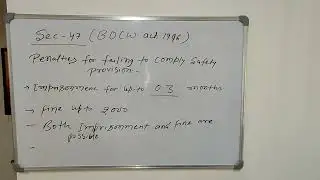 #Sec 47 #Penalties and offences of safety officer #BOcW act 1996