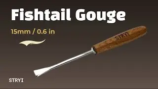 STRYI 15mm  Fishtail Gouge &ndash; Smooth Gentle Cuts#carvingtools #chisel #woodscraft