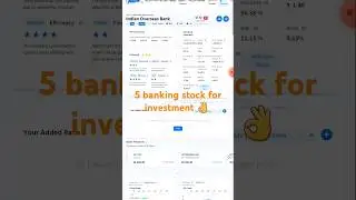 🙂🙂5 banking stock for investment 👌#investing #stockmarket #trading #trending #shorts