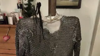 Making 12th Century Mail Hauberk. Day 6 Back Part 1