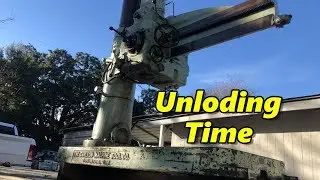 Unloading the Carlton Radial Arm Drill
