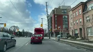 4K ASMR Winter Drive with Light Snow - Mimico, Toronto Canada🇨🇦