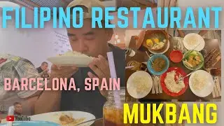 EATING IN A FILIPINO RESTAURANT IN BARCELONA SPAIN | KASARAP BCN | MUKBANG | MUST TRY