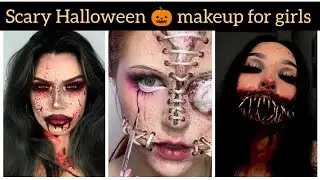 Супер страшный макияж на Хэллоуин 🎃 для девушек 2025 💀👿 || Trendz Hub