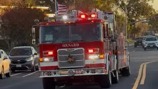 Oxnard Fire Department Squad 68 & Truck 68 Responding Code 3 to a Traffic Collision 