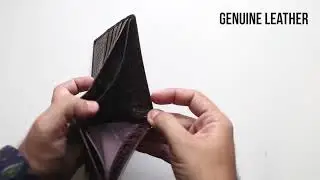 Kara Embossed Genuine Leather Men's Bifold Wallet with 8 Card Holder Slot