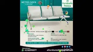 Metro 3-seater waiting chair ---durable steel seating for public spaces