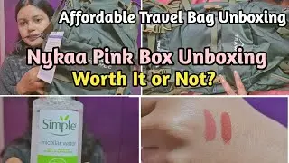 আজকে Nykaa Pink Box Unboxing আর Affordable Travel Bag এর Unboxing করলাম #subscribe @NotunThikana1 