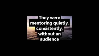 Mentors Influence Better Than Influencers #influencer #mentor #reality