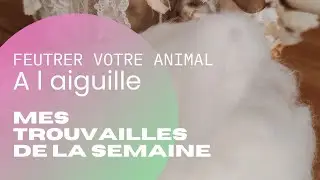 🐑Feutrer votre 1er animal &agrave; l'aiguille  (laine card&eacute;e)et MES TROUVAILLES DE LA SEMAINE (67.25)