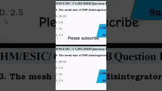 #Pharmaceutics_MCQs |#Mesh_Size_Disintegration | #Short|@adda066