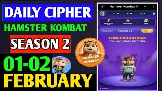 Hamster Kombat Dev Game Daily Cipher 1 February | Hamster Kombat Daily Cipher Code | Daily Combo