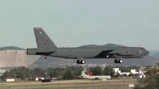 U.S Air Force Boeing B-52H Stratofortress (61-0015) Landing Moron Air Base LEMO