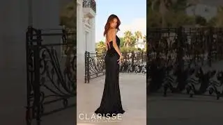 Clarisse 811101 - Tassels Sheath Prom Dress