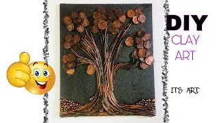 Tree mural using coins/home decor /clay mural/coin craft/craft from waste/its art