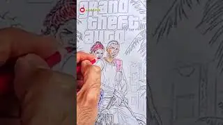 Dive into the world of GTA VI through my unique painted perspective! 🎨🚗 #GTAVIPainting #Art