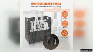 VEVOR Wooden Mobile Storage Cart 50 Slot Roll File Organizer