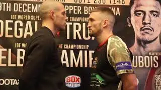 JOE MULLENDER v LEE CHURCHER - HEAD TO HEAD @ FINAL PRESS CONFERENCE / THE BOYS ARE BACK IN TOWN