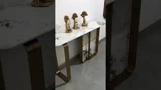 The Floating Rock Console Table - Gold (Stainless Steel)