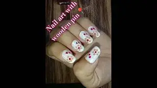 Simple and cute nail art with wooden pins#art #nailart #nails #nail #easynailart #nailpolish #artist