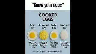 Know the nutrition in kind of eggs you are cooking #eggs #egg #eggnutrition #protein #healthtips