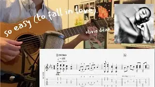 so easy (to fall in love) - olivia dean | TABS + CHORDS (fingerstyle guitar cover) tutorial