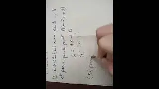 Equation de la droite a un pente et passe par une point…  EB9