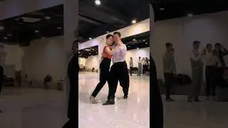 The advanced tango class on Friday night in Infinity Tango, taught by Kaiser and Irene.