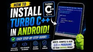 Latest trick How to install turbo c++ in mobile. Easy method 100% working
