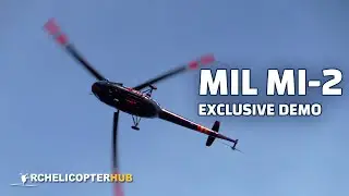 MIL MI-2 Helicopter HA-BCL fly in - HELIFORCE - EXCLUSIVE DEMO & snapshot video