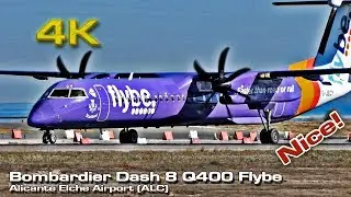 Bombardier Dash 8 Q400 [4K]  Flybe (G-JECY)  Alicante!